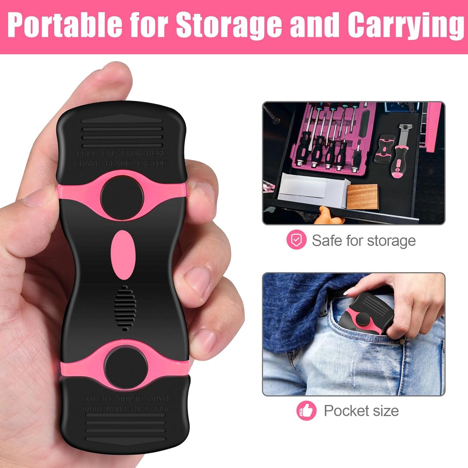 Conjunto de 4 Raspadores de Cuchilla NECAMOCU con 50 Cuchillas