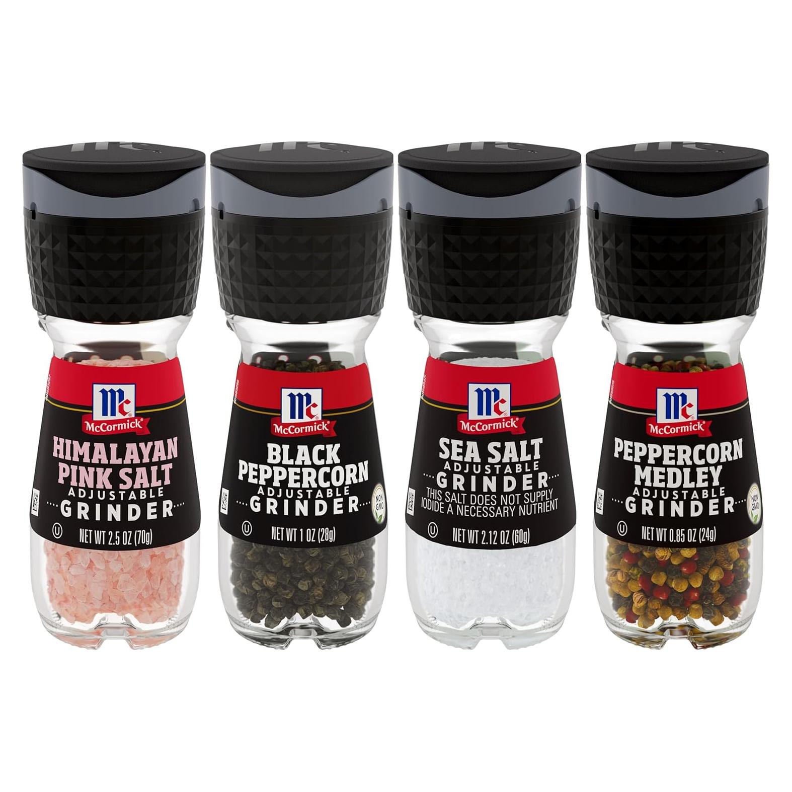Molinillos de Sal y Pimienta McCormick - Sal Rosa, Sal Marina, Pimienta Negra - 183.5 g