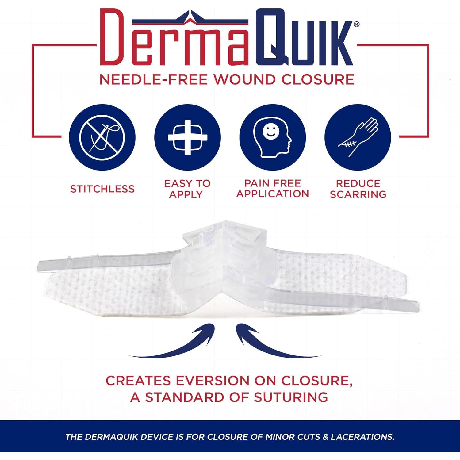 Kit de Cierre de Laceraciones DermaQuik - 2 Tiras Transpirables