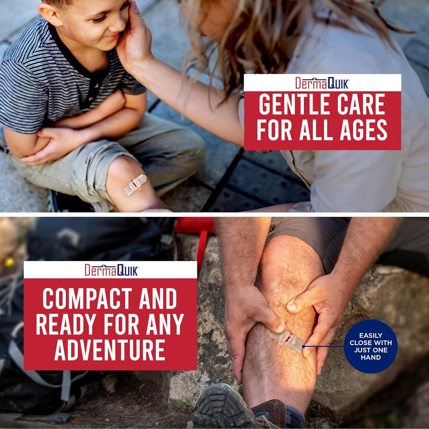Kit de Cierre de Laceraciones DermaQuik - 2 Tiras Transpirables