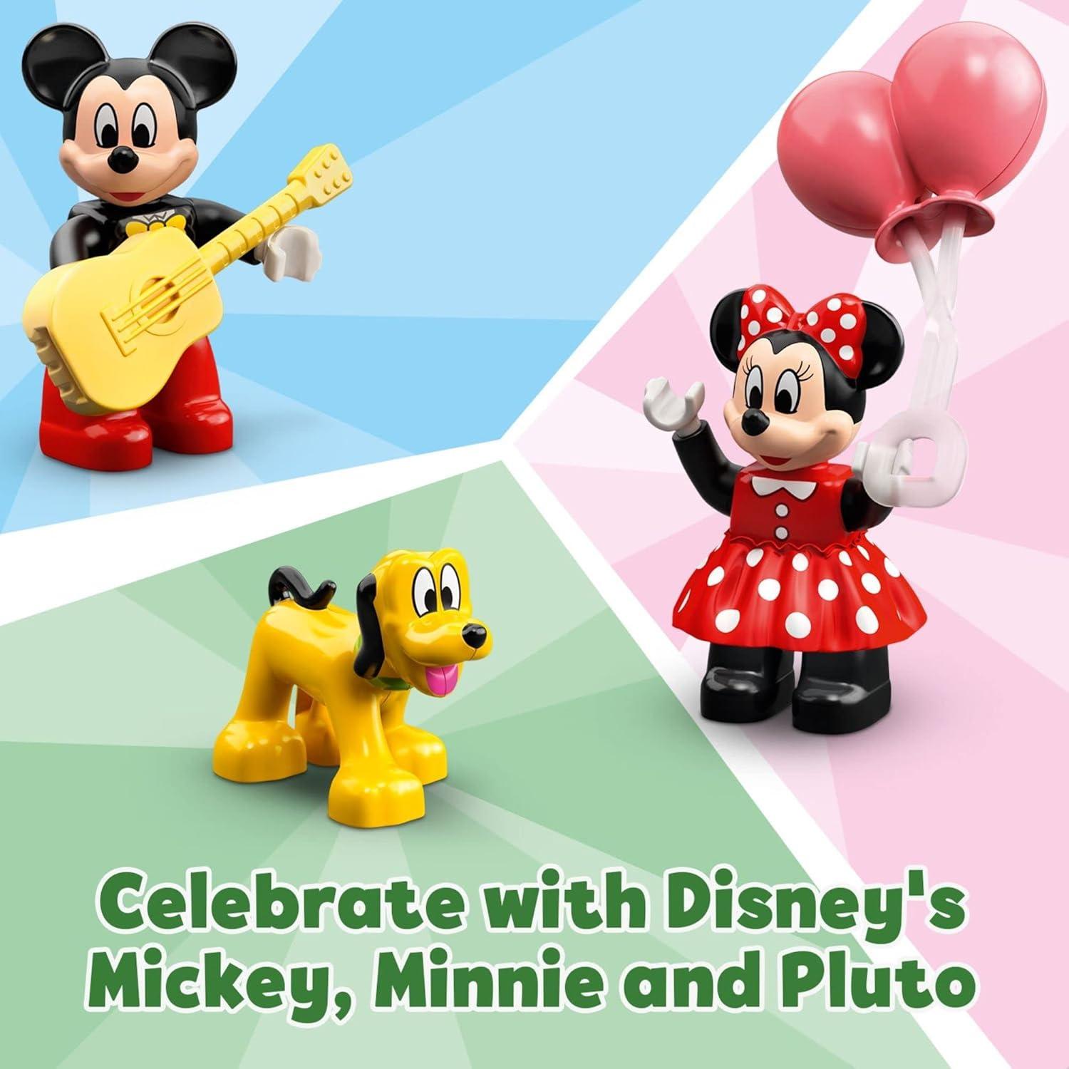 LEGO DUPLO Tren de Cumpleaños Disney Mickey y Minnie 22 Piezas