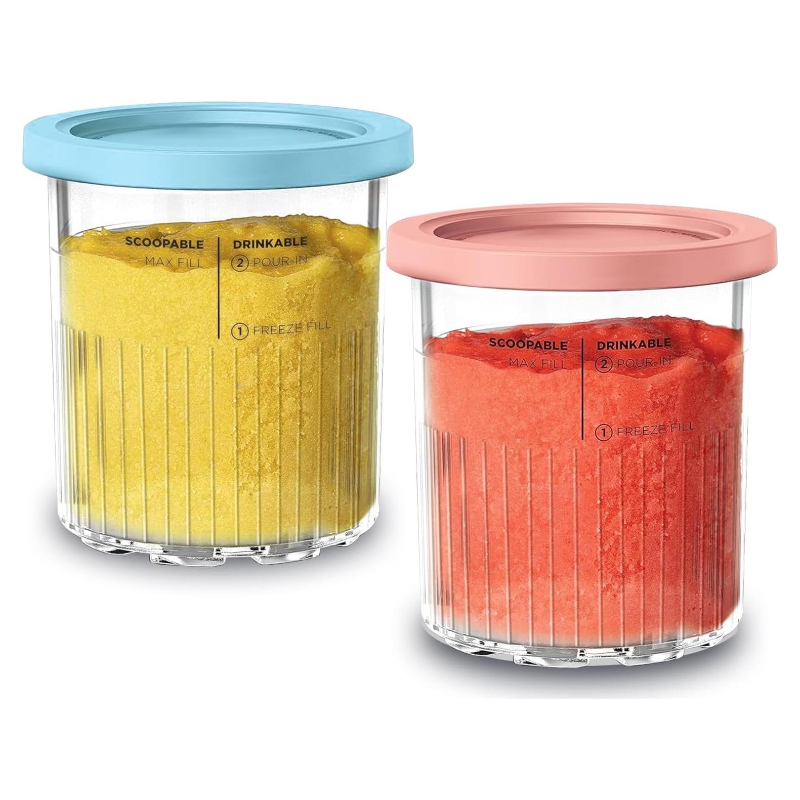 Contenedores de Helado Psasrm 2 Piezas 24oz para Ninja Creami
