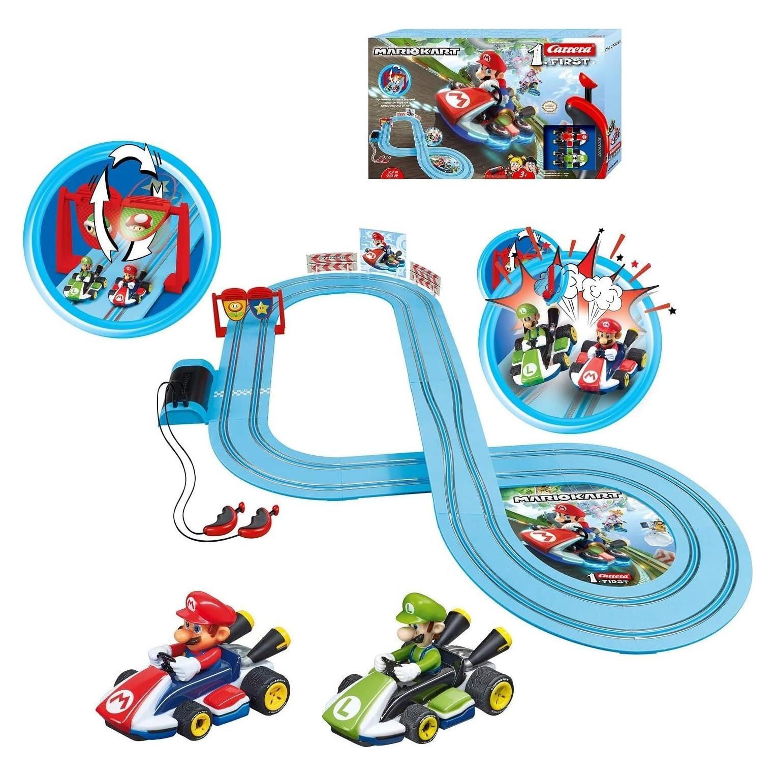 Pista de Carreras Carrera First Mario Kart 2 Coches 2,4m