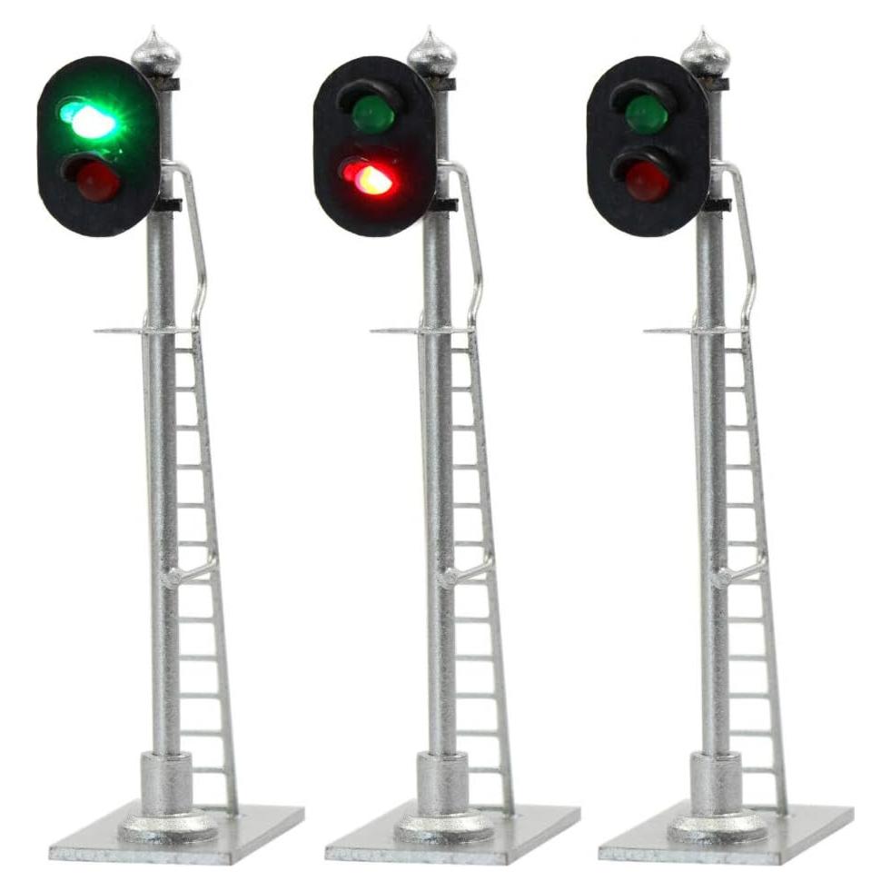 Señales de Ferrocarril HO Evemodel JTD873GR 3PCS 12V LED