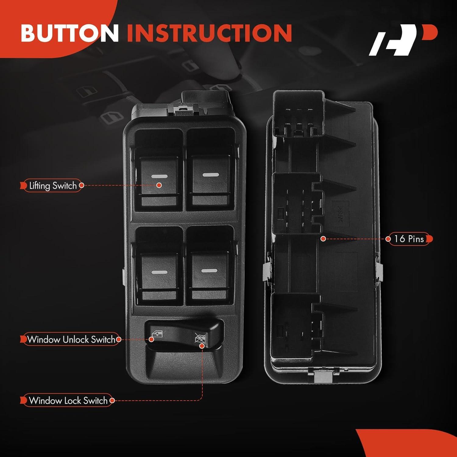 Interruptor Maestro Ventana Eléctrica A-Premium Land Rover