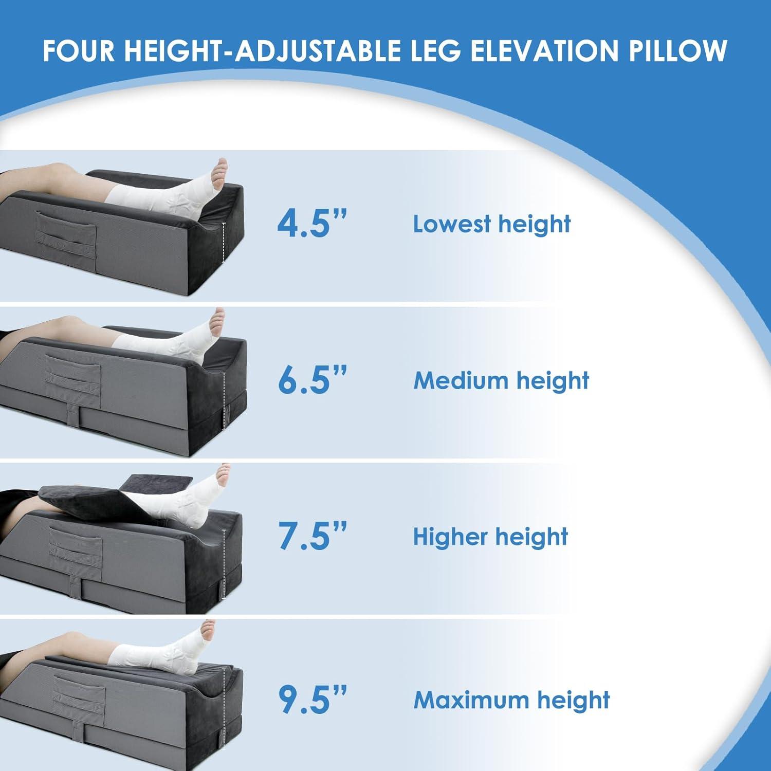 Cojín Elevador de Piernas Ajustable Kehangte - Recuperación Cirugía