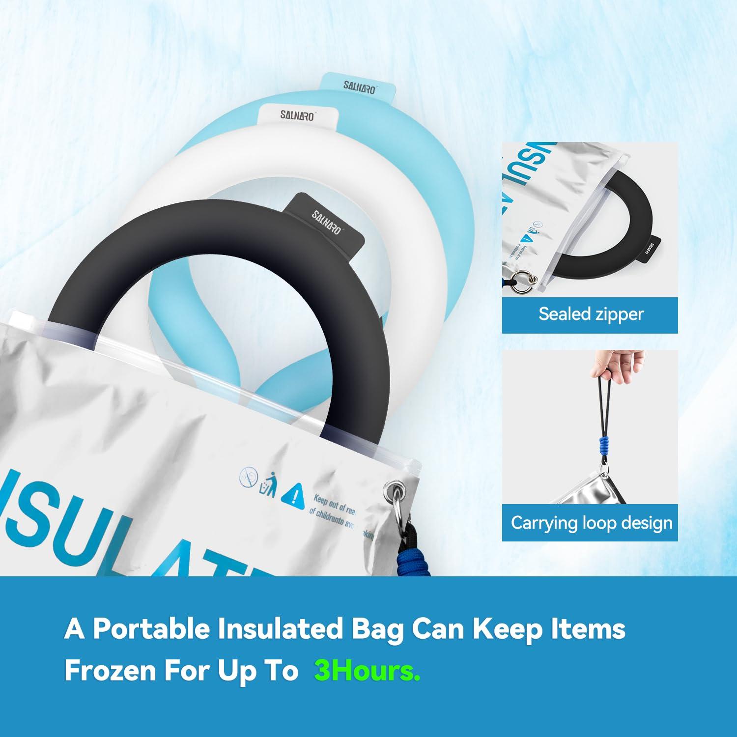 Tubo de Enfriamiento para Cuello SALNARO Negro Reutilizable