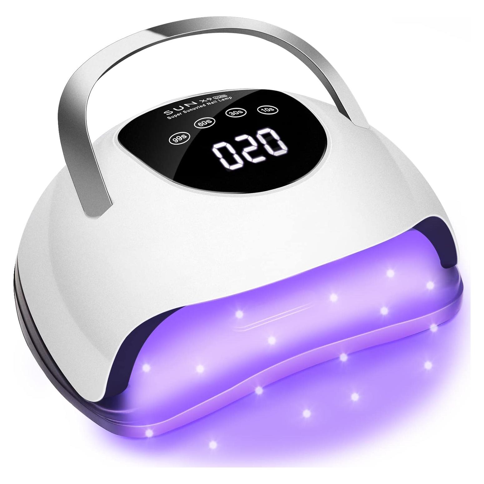 Lámpara de Uñas LED Wisdompark X9MAX 220W 57 Perlas UV