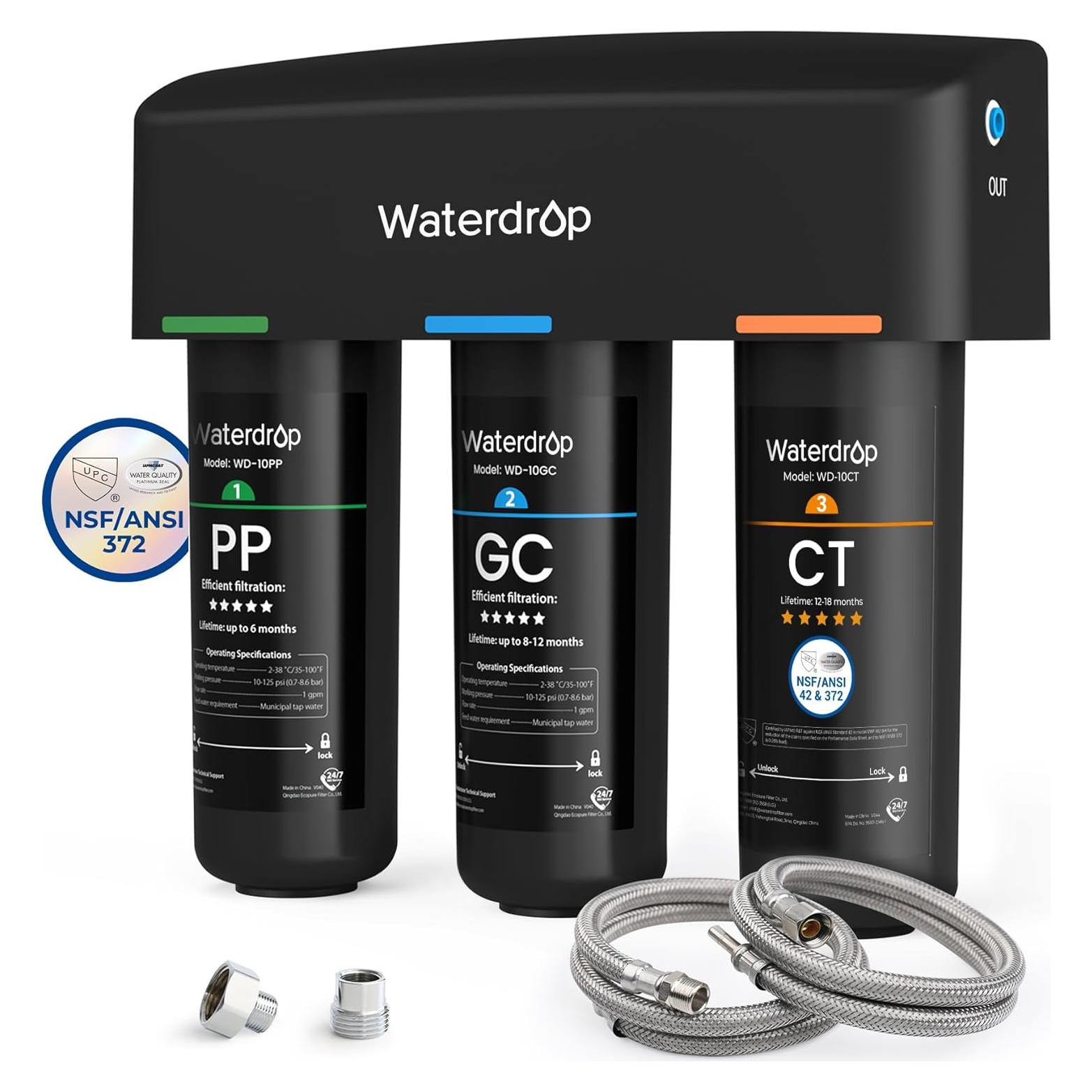Sistema de filtración de agua bajo fregadero Waterdrop WD-TSA-10 8 etapas