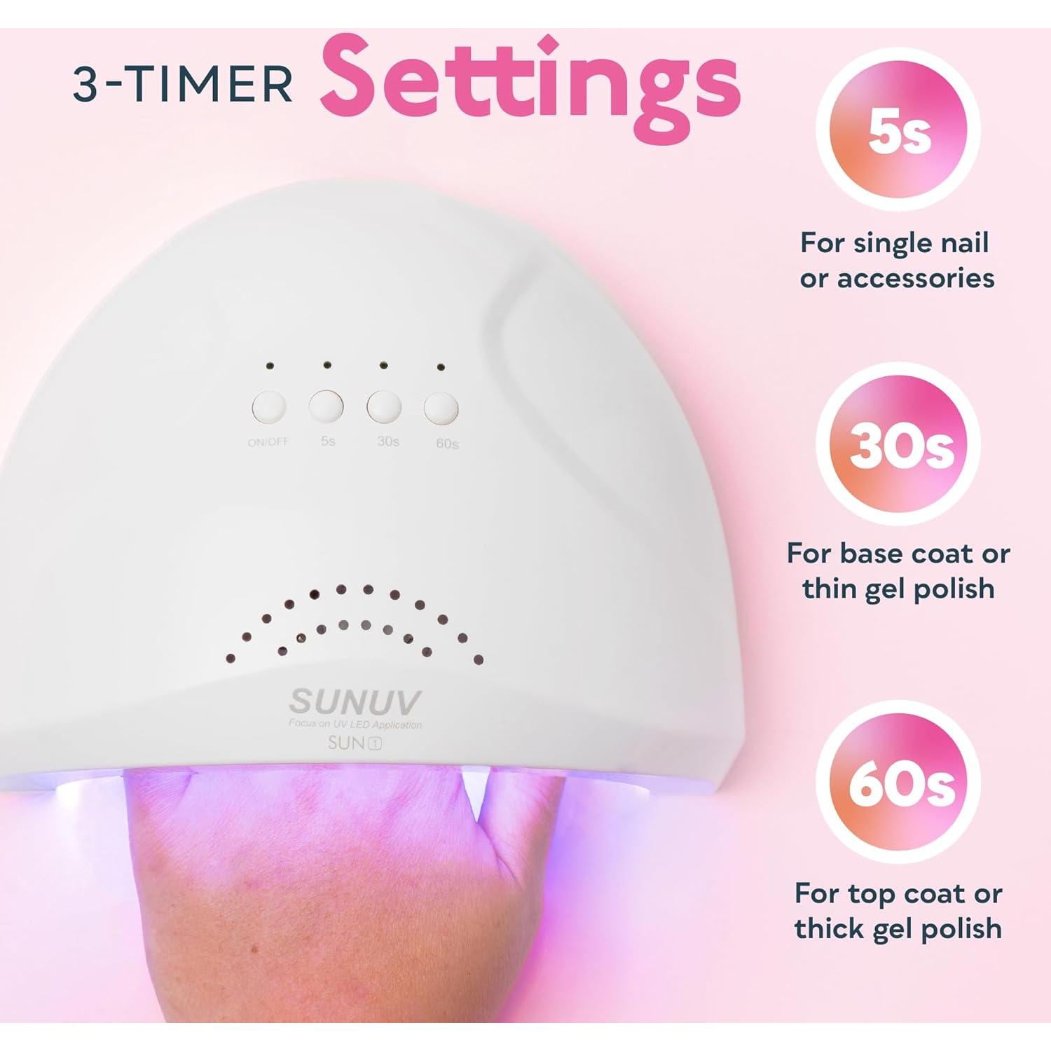 Lámpara UV LED SUNUV SUNONE 48W con 3 Temporizadores