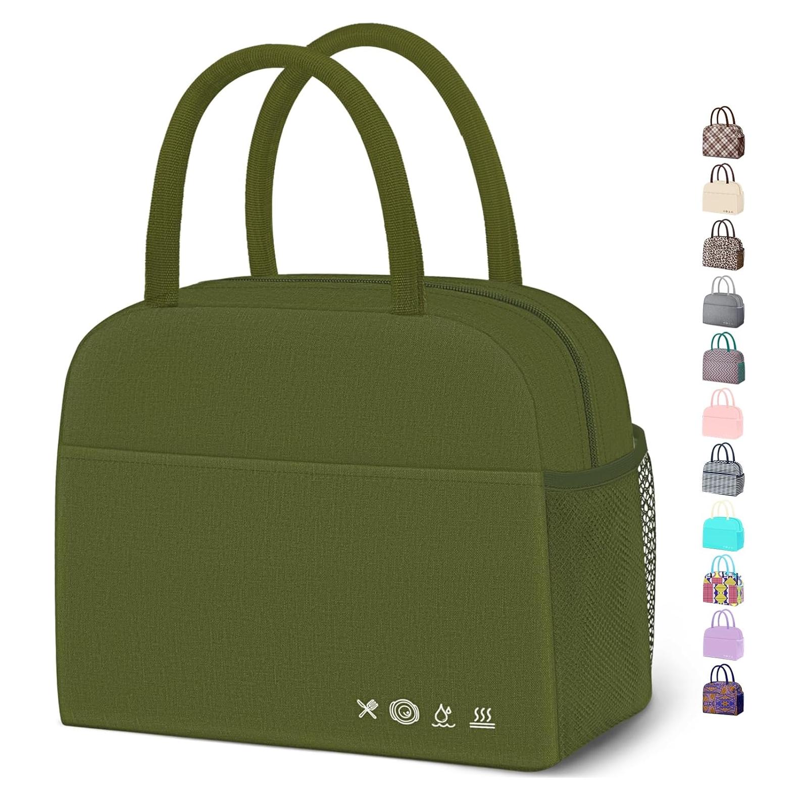Bolsa de Almuerzo Reutilizable DALINDA Verde Militar 9.5L