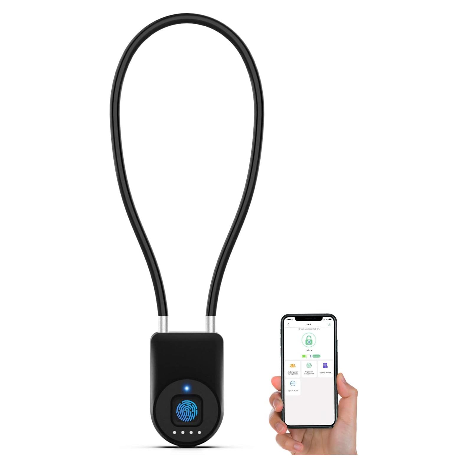 Candado Biométrico Bluetooth Anweller P2B 35.56 cm Negro