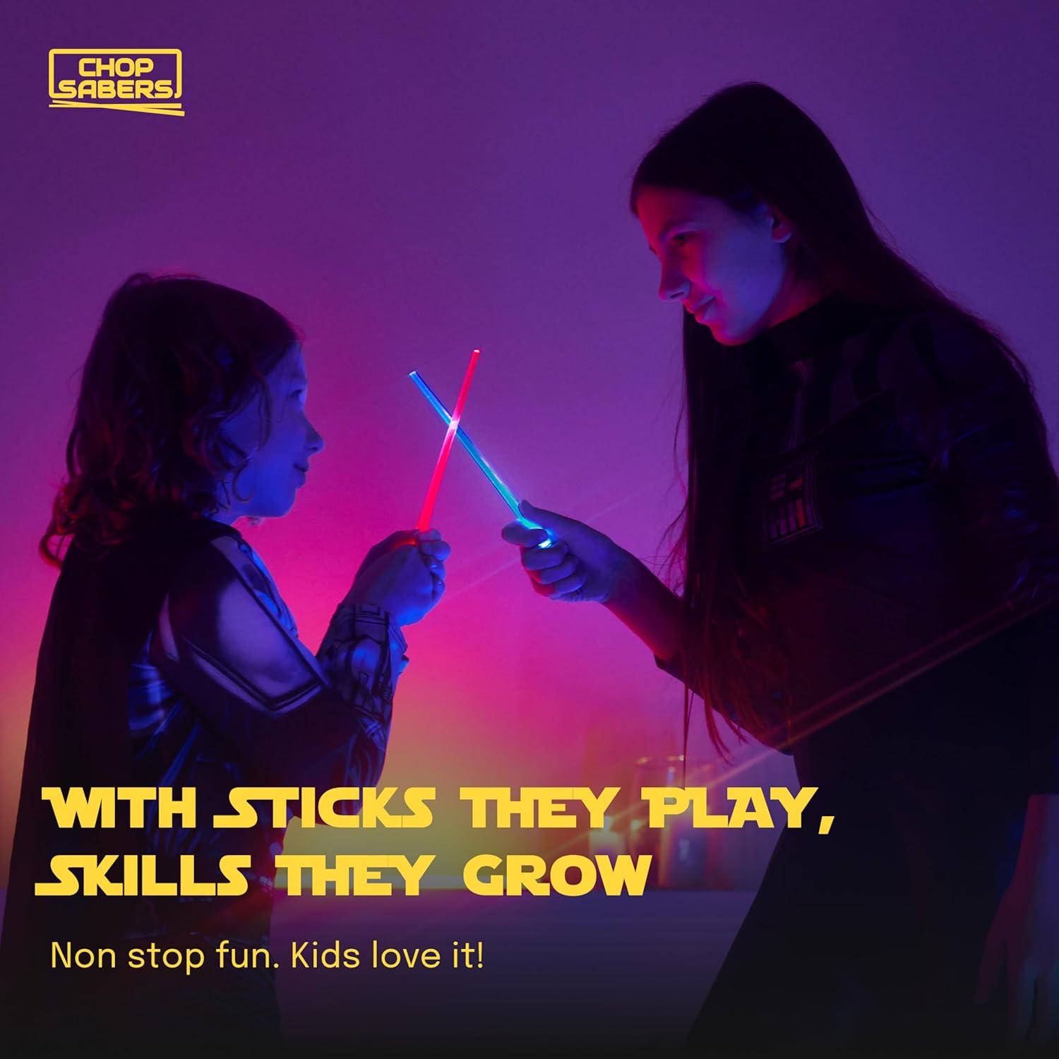 Palillos de Luz LED ChopSabers - Set de 4 Pares Iluminados