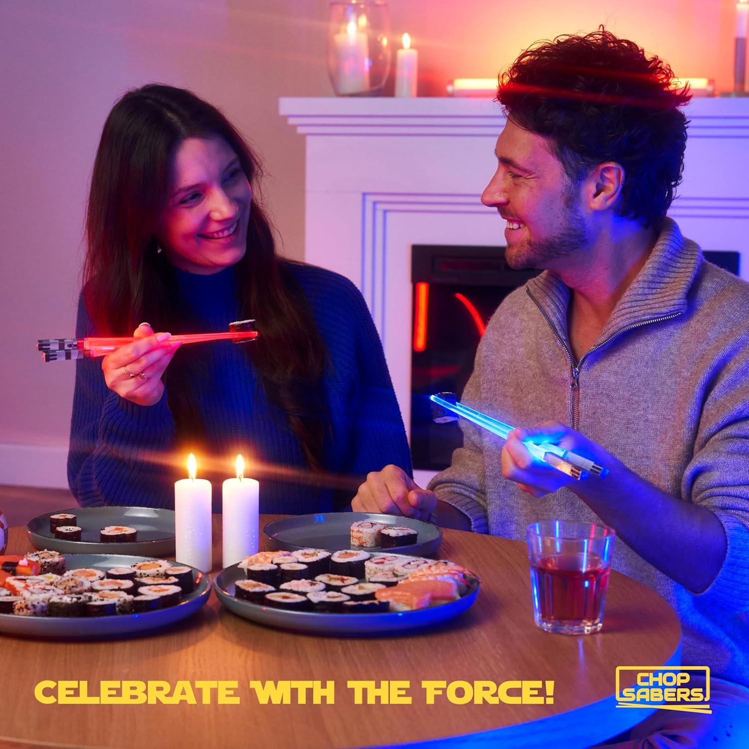 Palillos de Sable de Luz LED ChopSabers 26 cm 8 Modos Color