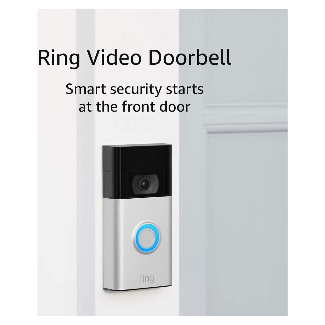 Like-New Ring Video Doorbell – 1080p HD video, improved motion detection, easy installation (2020 release) – Satin Nickel