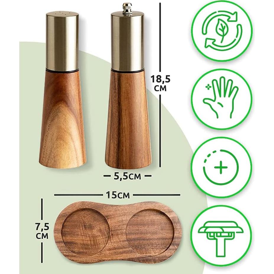 Juego de Molinillos de Sal y Pimienta KOCHIRAKOSO Manual 2 Pzs