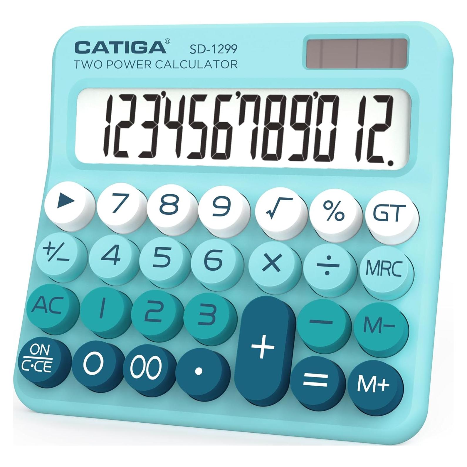 Calculadora Mecánica CATIGA SD-1299 Solar y Batería