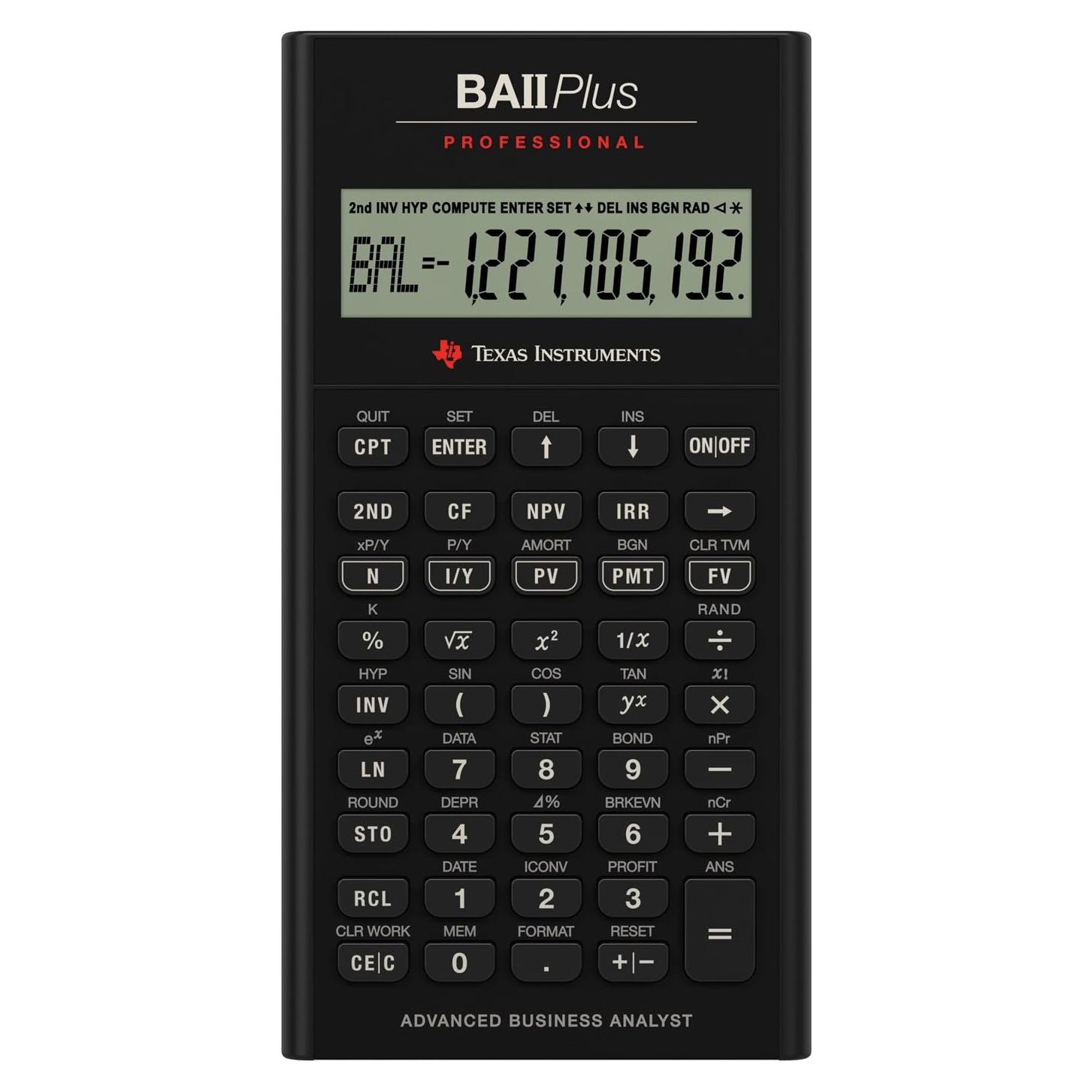 Calculadora Financiera BA II Plus Texas Instruments 24.9 cm