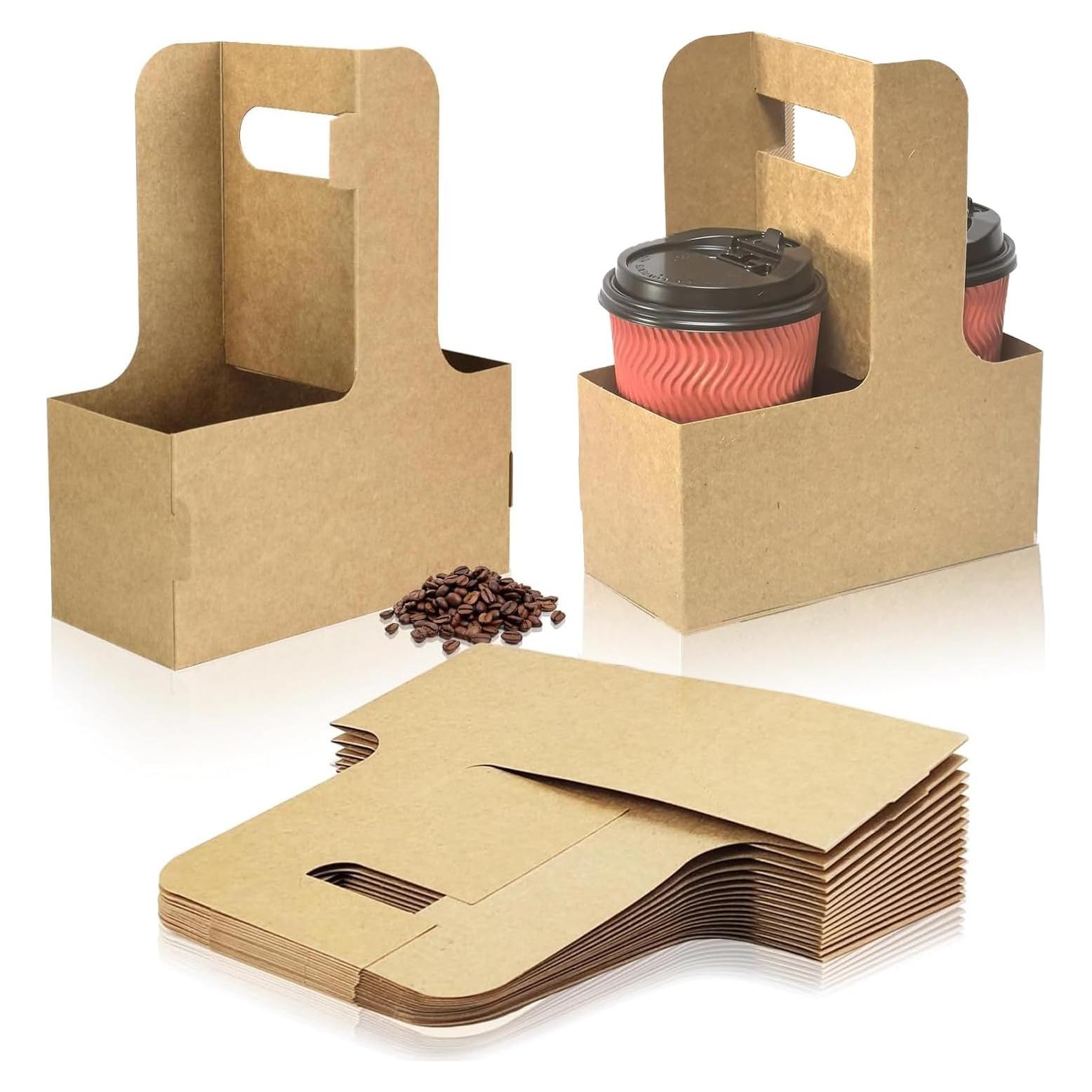 Portavasos desechables de 2 tazas TFXXSJWY - 10 unidades marrón