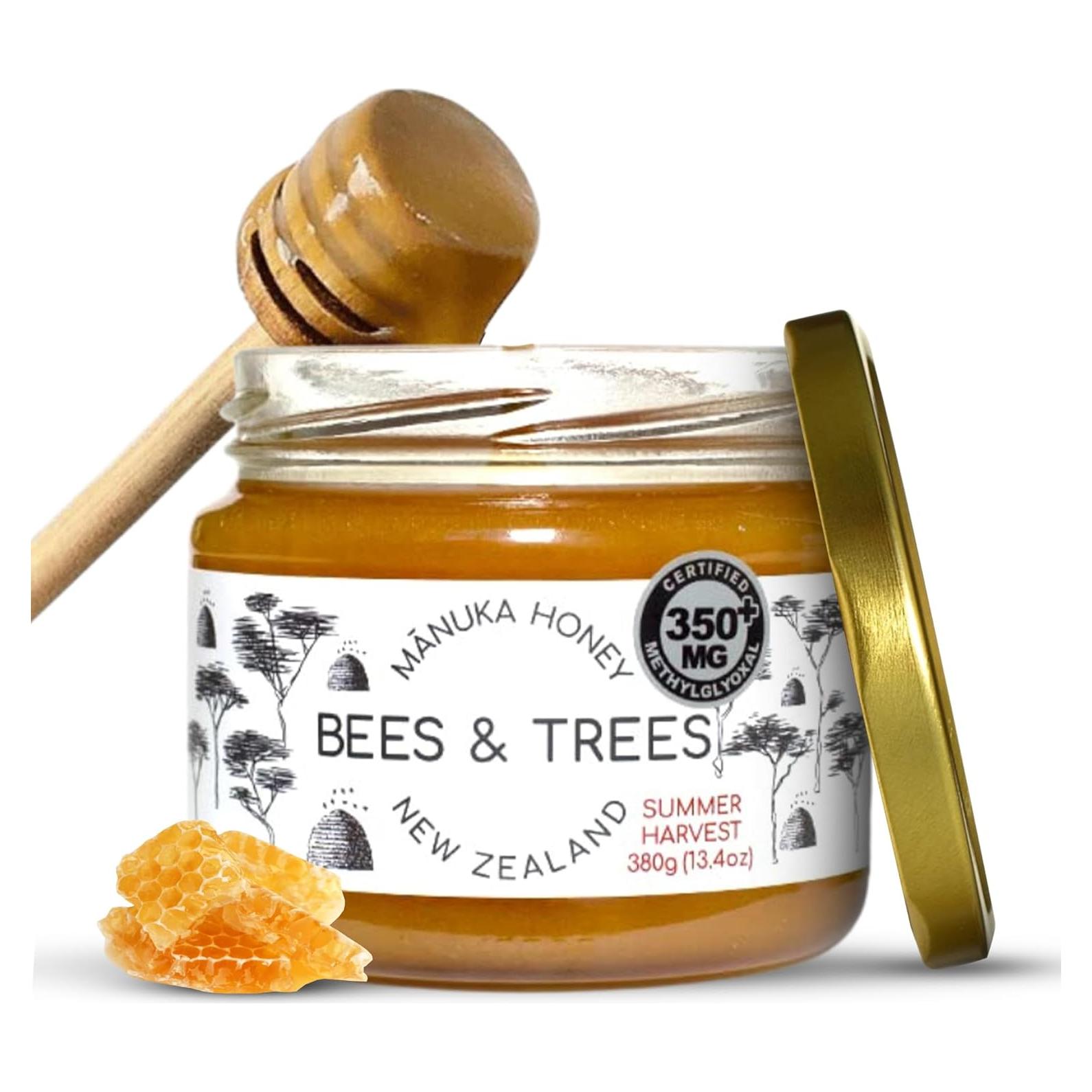 Miel de Manuka Bees & Trees 350+ MGO Cruda 380g - Sin Pasteurizar