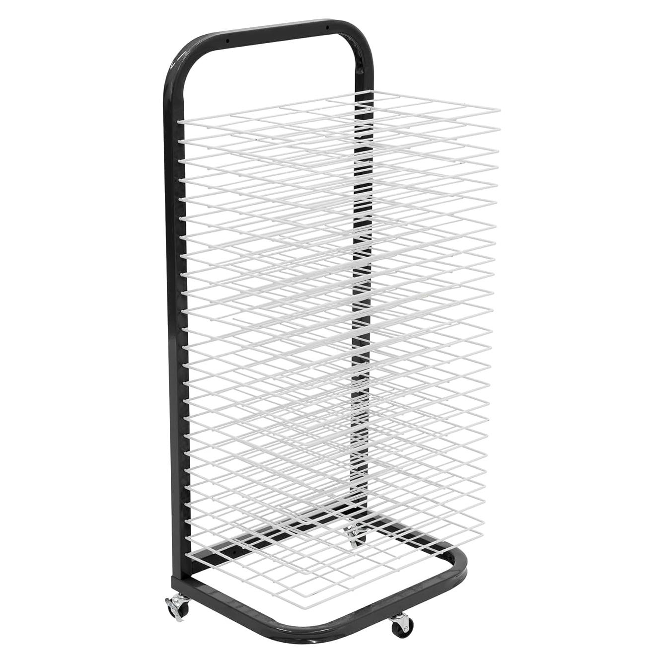 Estante de Secado de Arte Móvil Pearington 25 Estantes Negro
