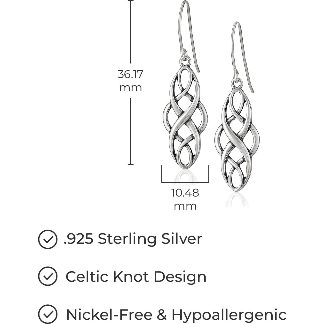 Pendientes Colgantes Amazon Essentials Plata Estilizados