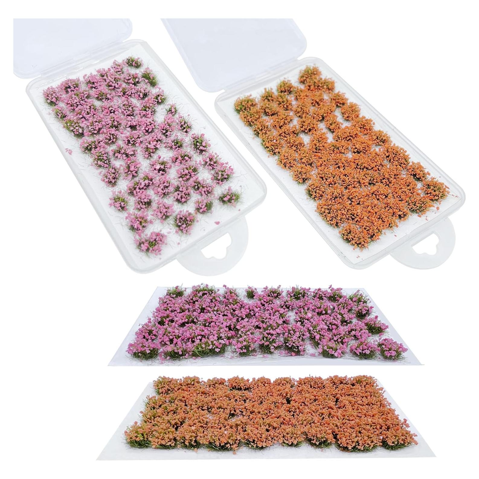 Woohome 106 Pcs Flores Autoadhesivas Rosa y Naranja para Diorama