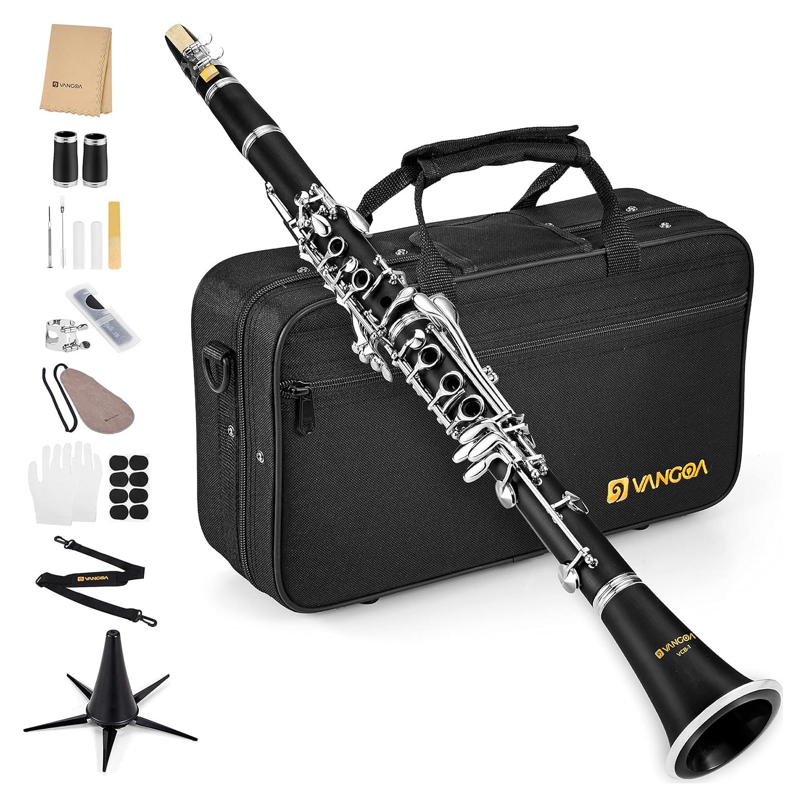 Clarinete Bb Vangoa para Principiantes con Estuche y Accesorios