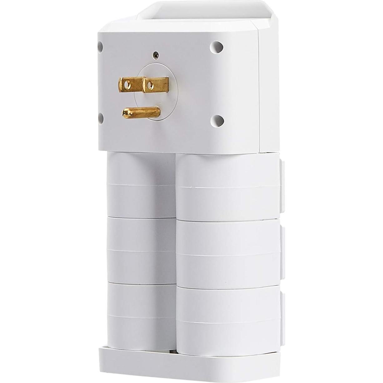 Regleta de Protección Amazon Basics 6 Salidas Montaje Pared 1080 Julios