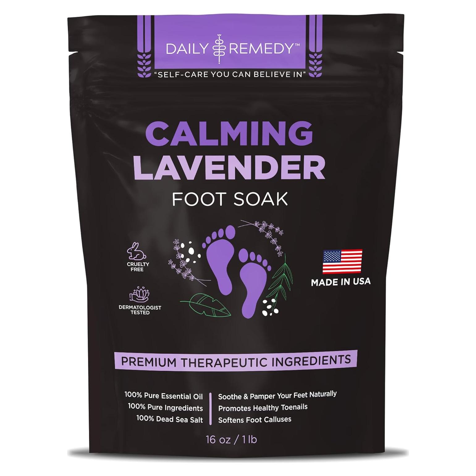 Remojo de Pies Daily Remedy 453.6 g con Sal de Epsom y Lavanda