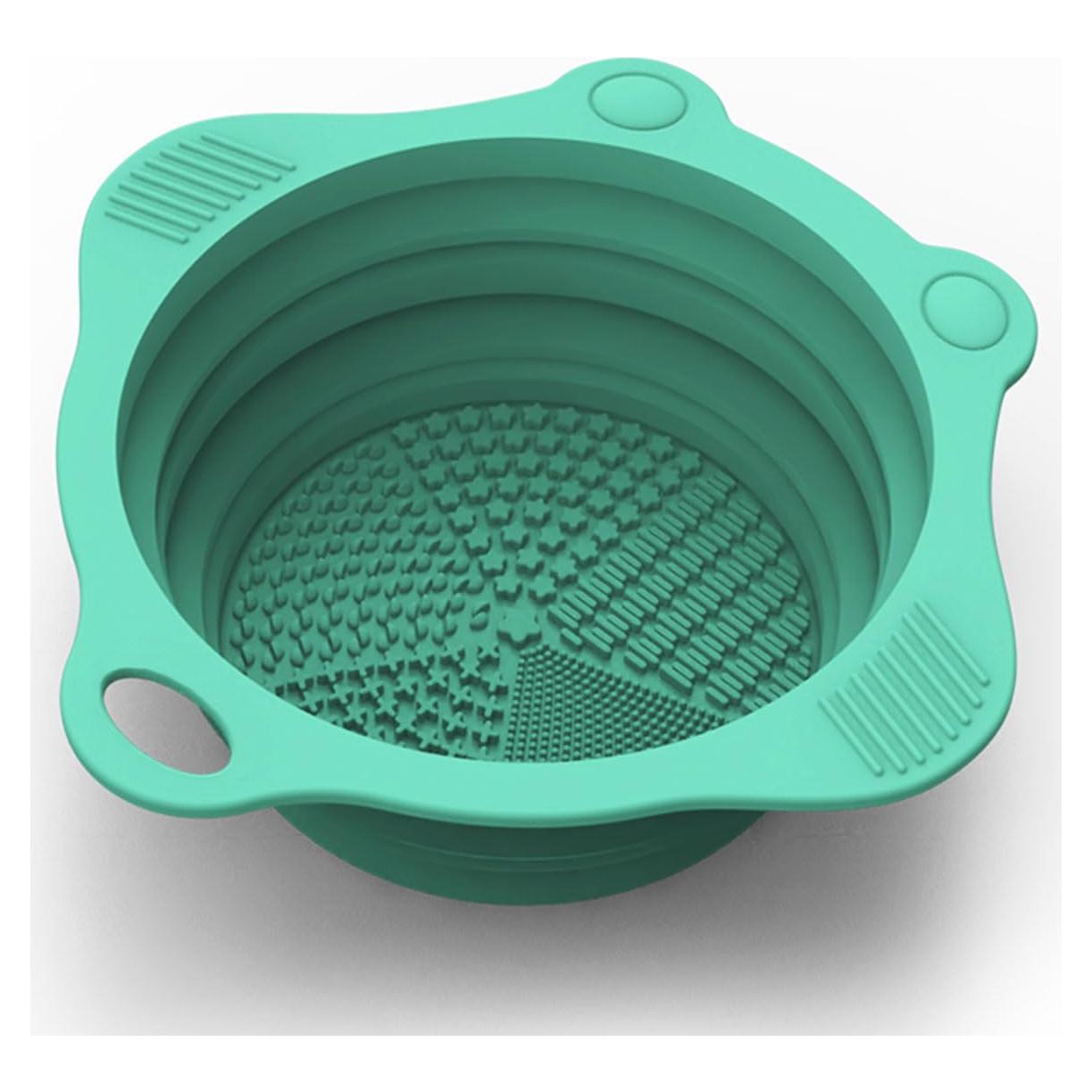 Almohadilla de Limpieza de Brochas de Maquillaje YalsFTY Verde 15x15.7cm