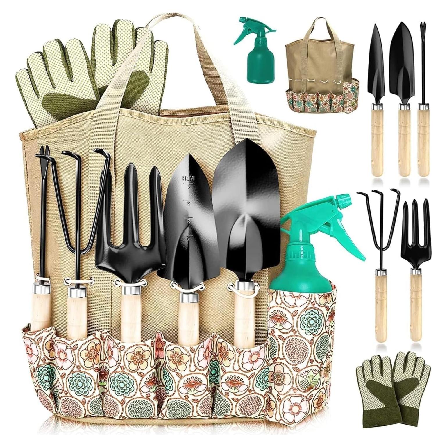 Kit de Jardinería Scuddles 8 en 1 Acero Inoxidable Verde