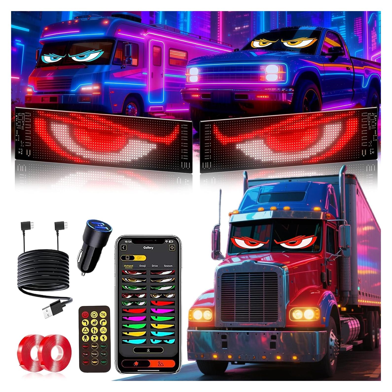 Ojos LED del Diablo YOUBISON 2PCS 58x13 cm Multicolor