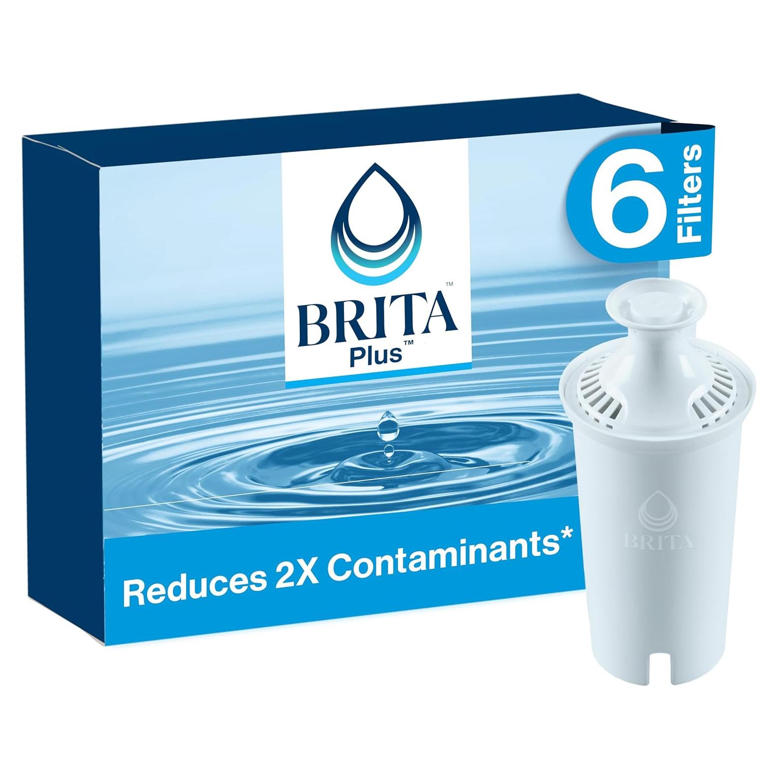 Filtro de Agua Brita Plus 6 Piezas, Reduce 2X Contaminantes