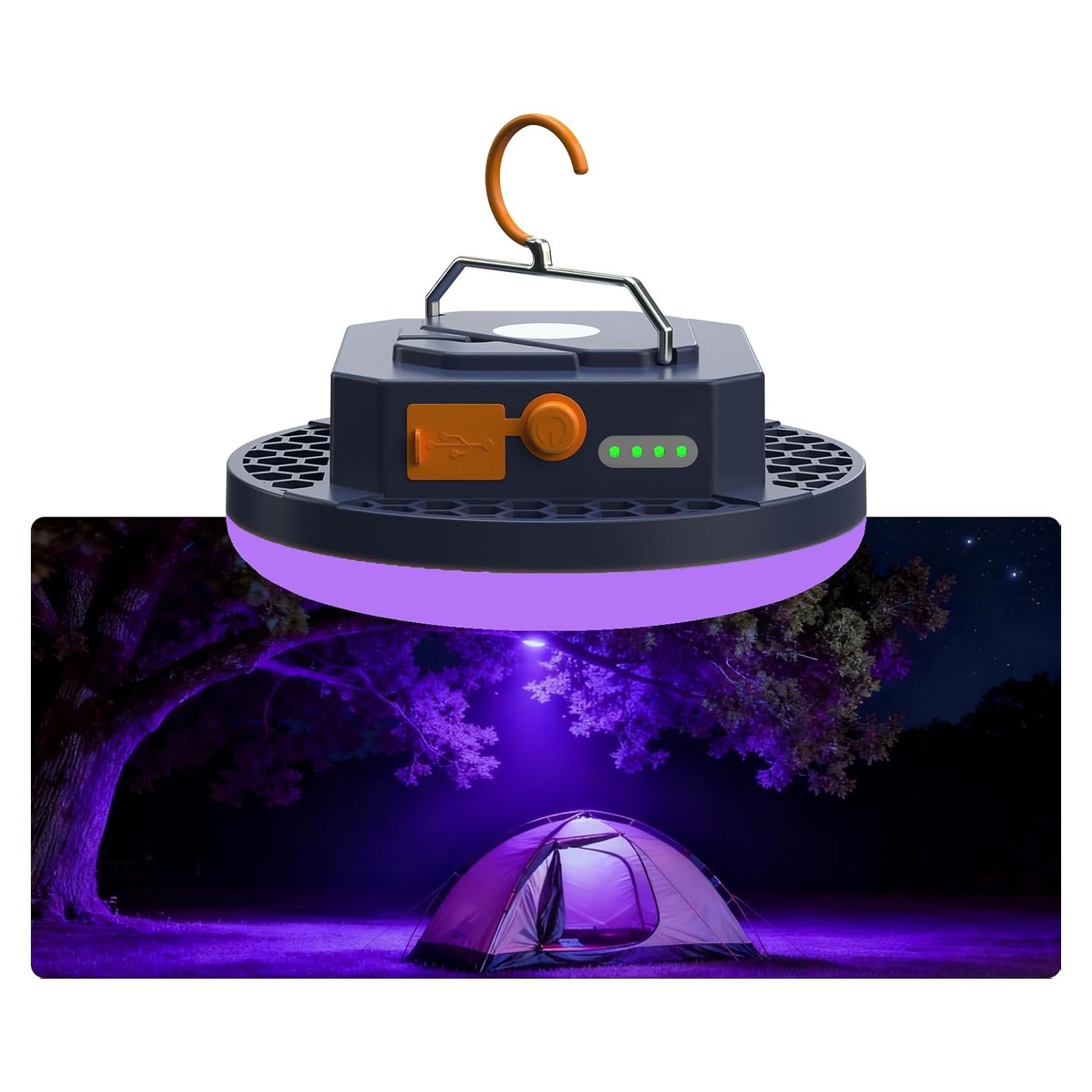 Linterna de Camping Iodoo 96 LED UV 3000 Lúmenes Recargable 10000mAh