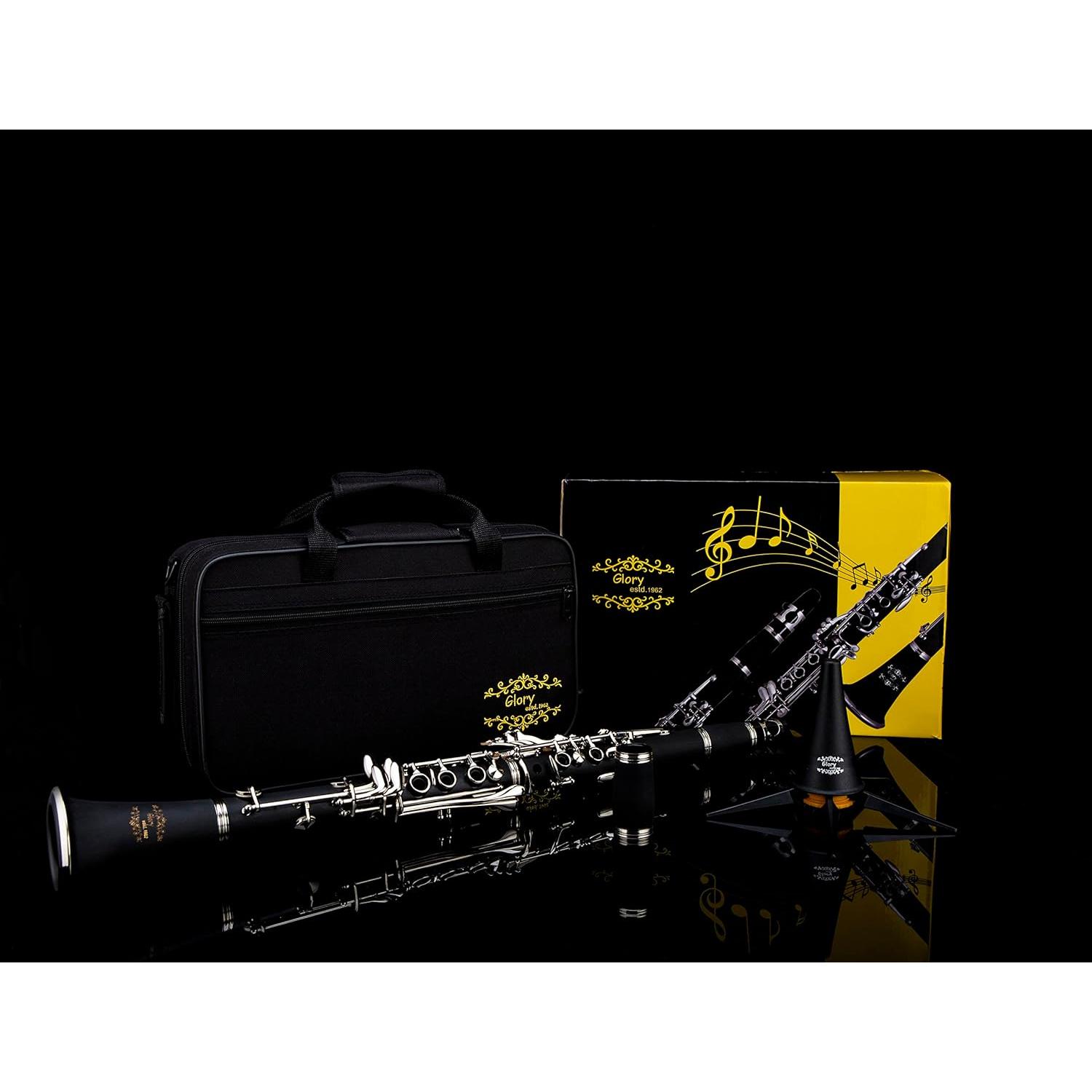 Clarinete Bb Profesional Glory GLY-PBK Ebonita Accesorios
