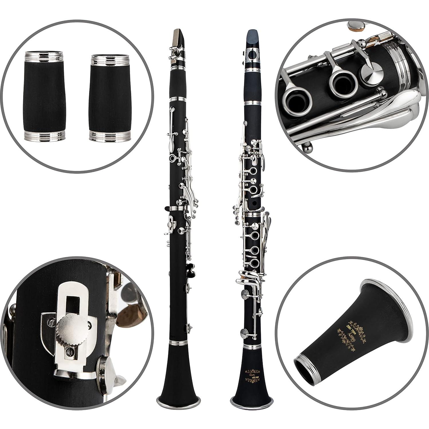 Clarinete Bb Profesional Glory GLY-PBK Ebonita Accesorios