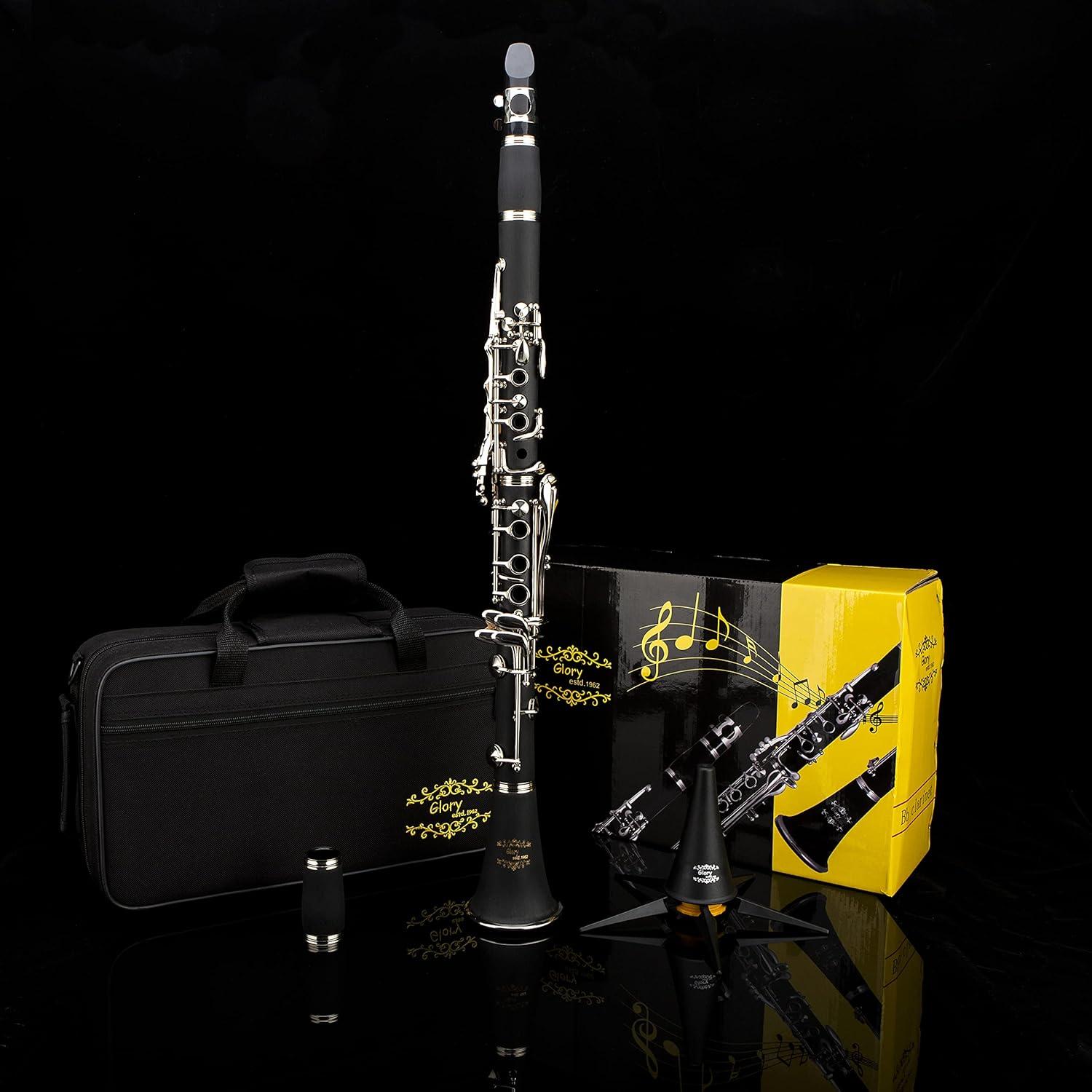 Clarinete Bb Profesional Glory GLY-PBK Ebonita Accesorios