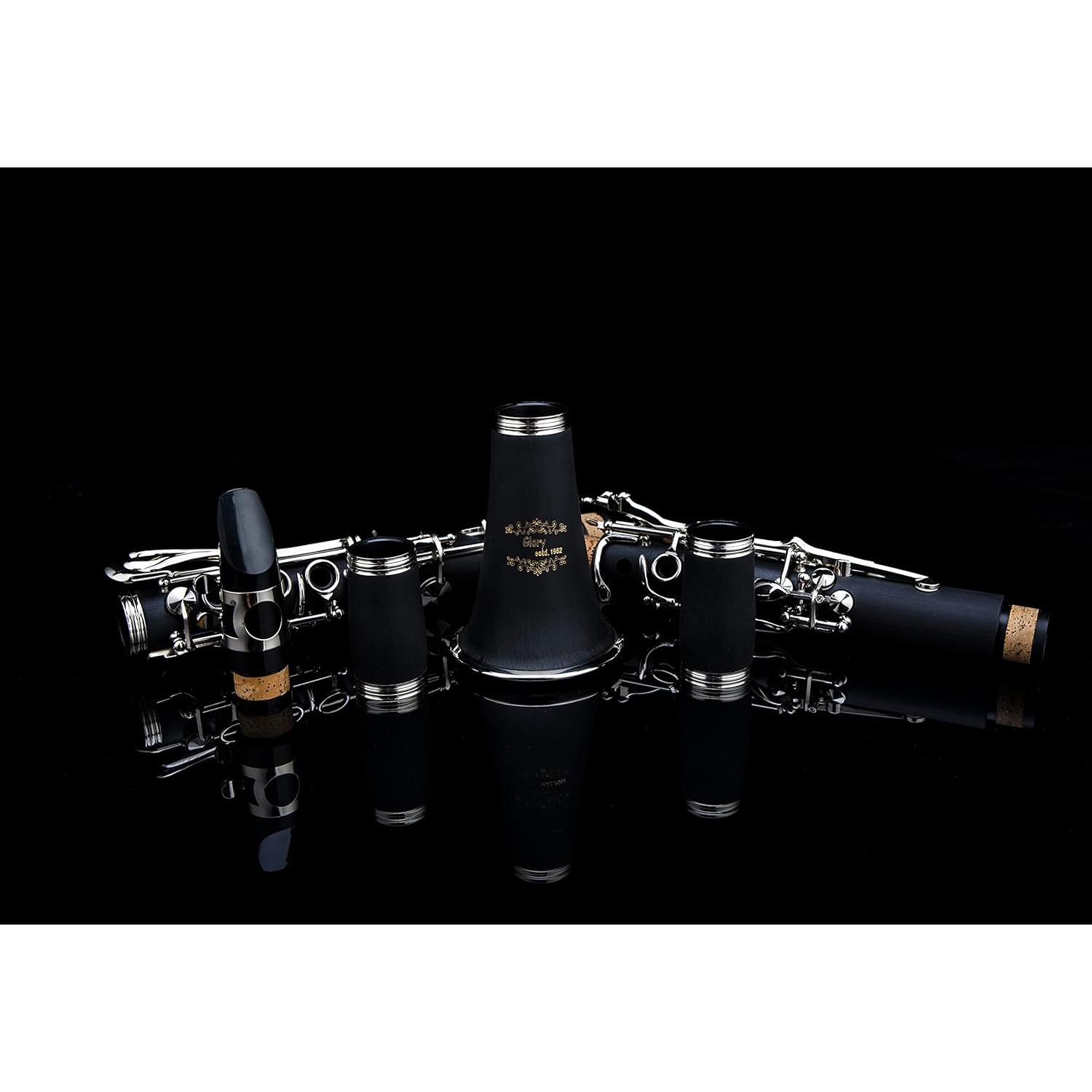 Clarinete Bb Profesional Glory GLY-PBK Ebonita Accesorios