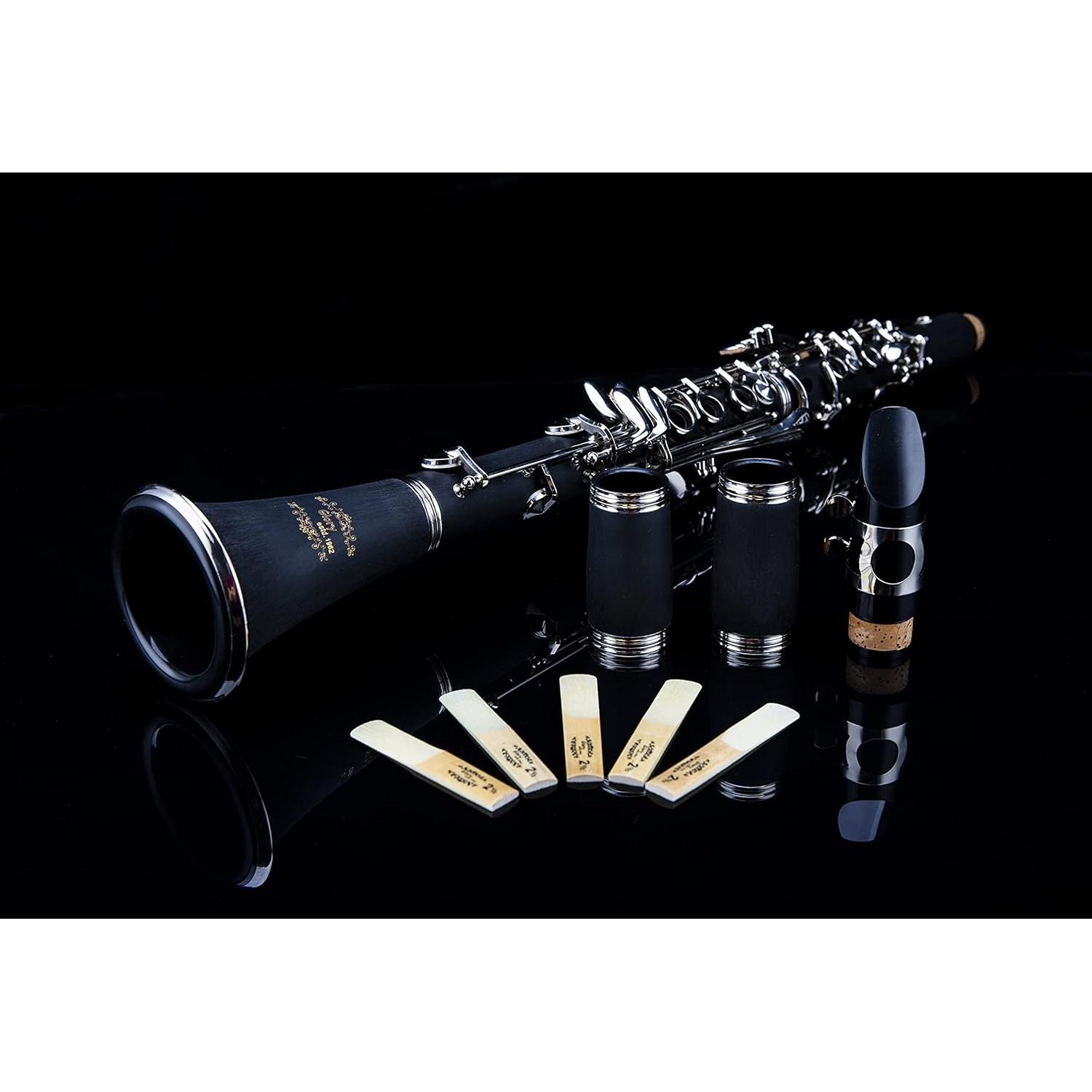 Clarinete Bb Profesional Glory GLY-PBK Ebonita Accesorios