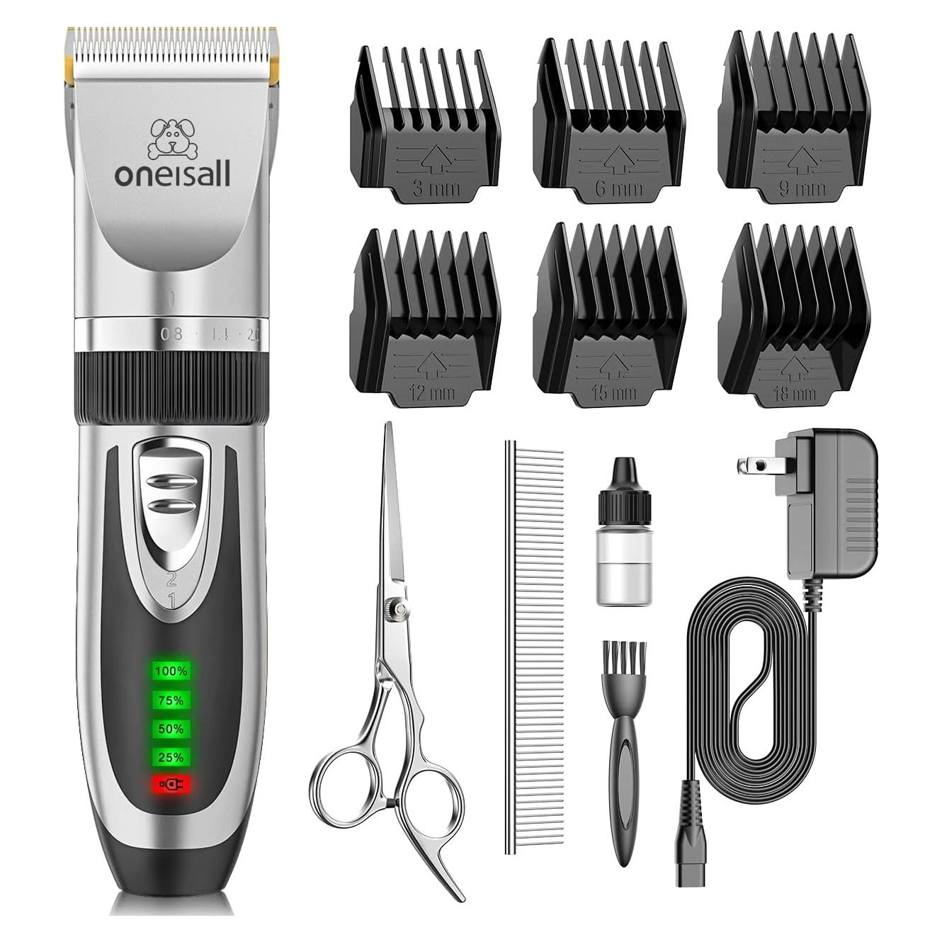 Cortadora de Pelo para Perros Oneisall X2 Recargable Plata