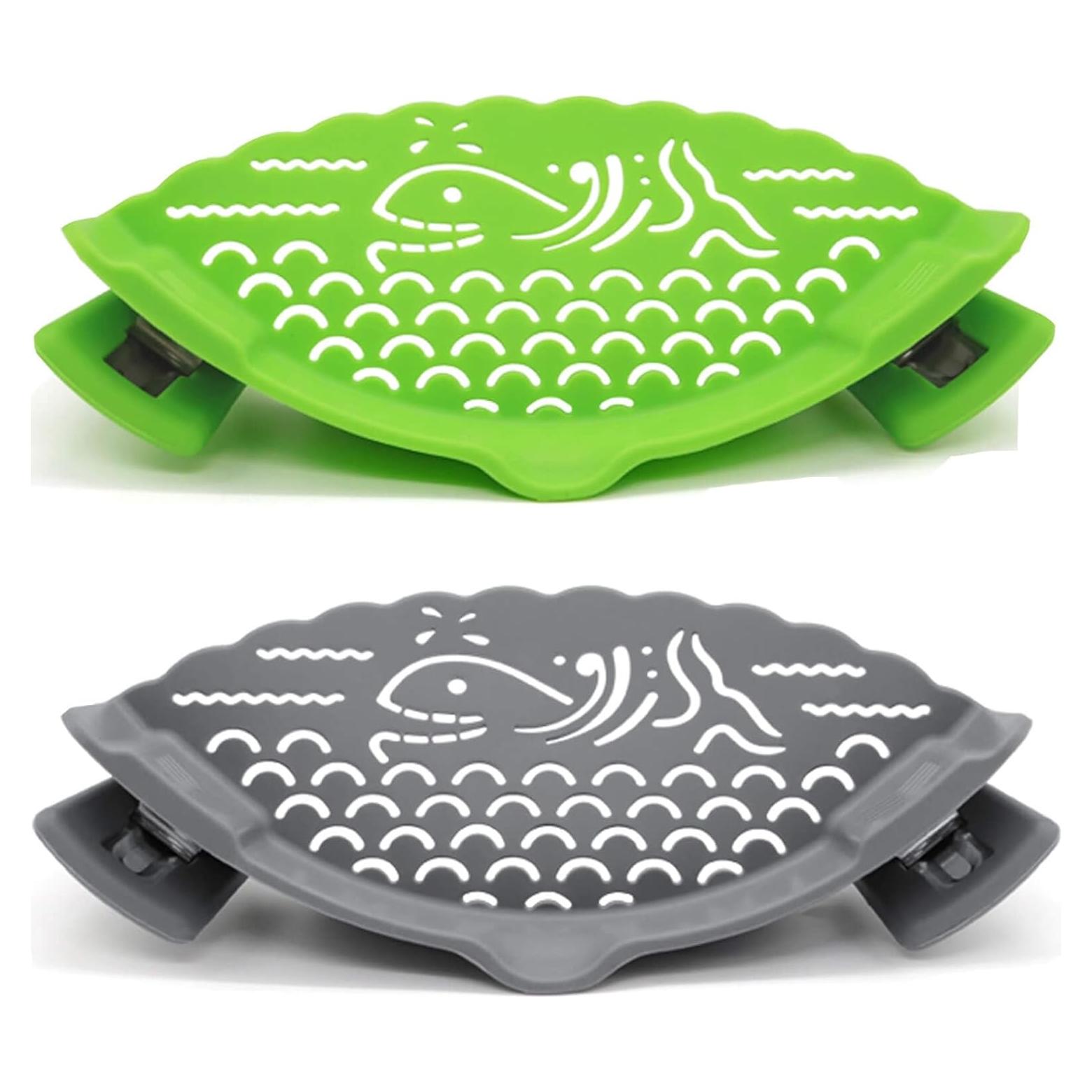 Colador de Pasta Ajustable Sunwukin - 2 Pcs Silicona 21CM