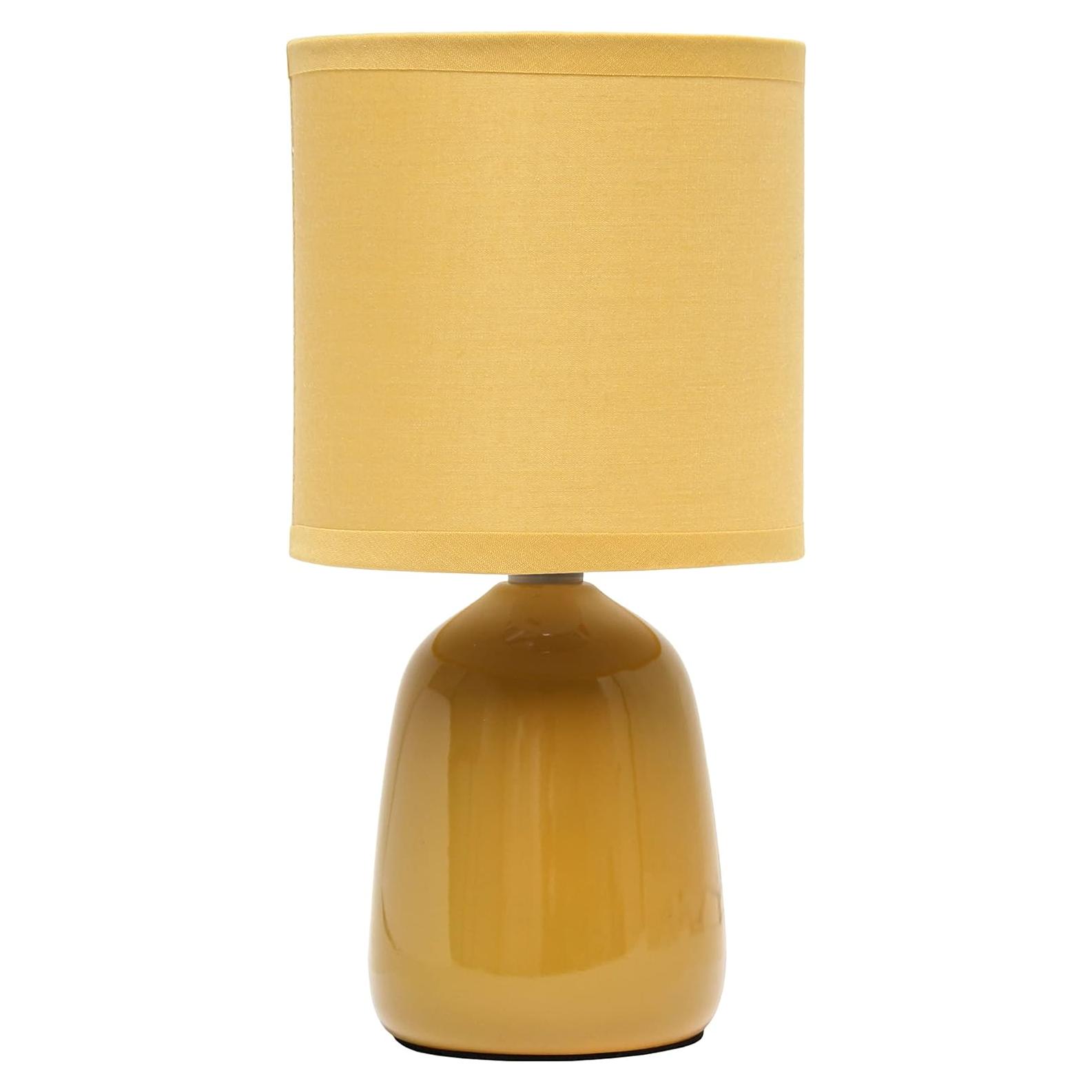 Lámpara de Mesa Simple Designs LT1134-MST Cerámica 25.5 cm Amarillo Mostaza