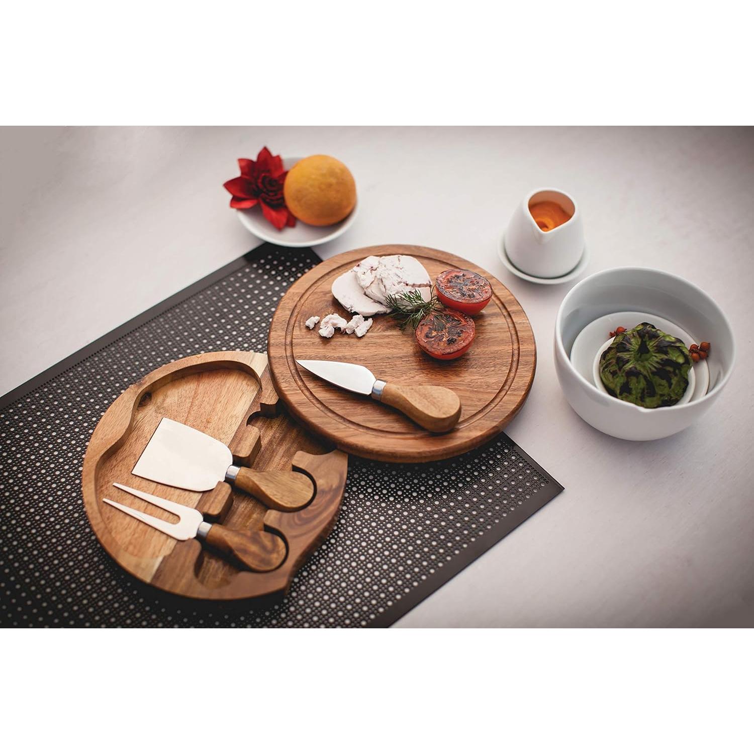 Tabla de Queso Brie Acacia Picnic Time con Cuchillos 19 cm