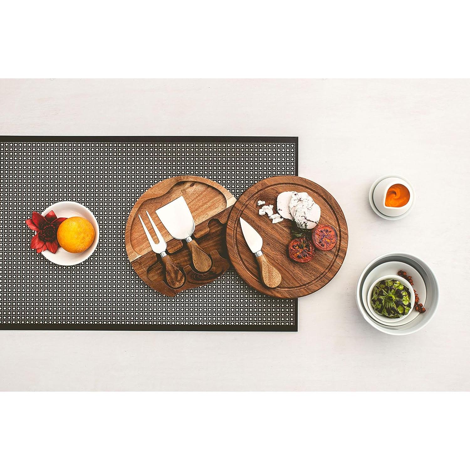 Tabla de Queso Brie Acacia Picnic Time con Cuchillos 19 cm