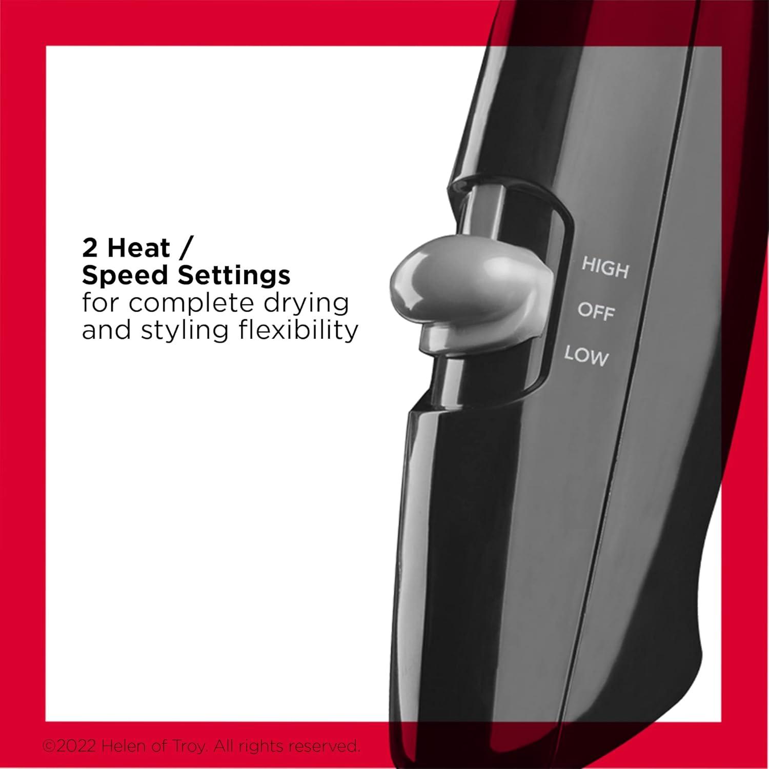 Secador de Pelo de Viaje REVLON 1875W Compacto Negro