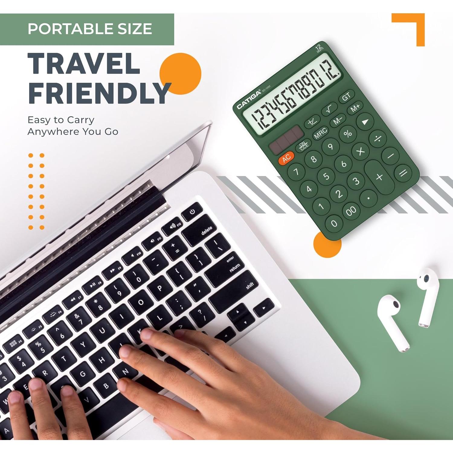 Calculadora de Escritorio CATIGA SD-1292 12 Dígitos Solar