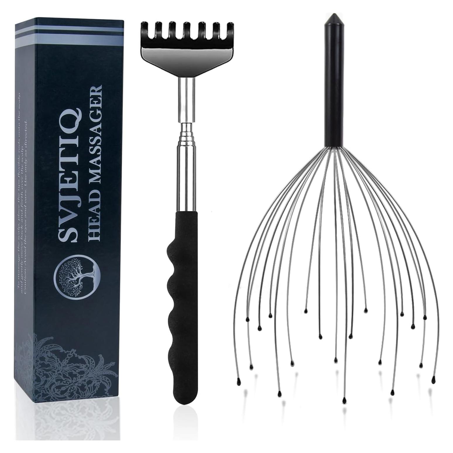 Rascador de Cabeza y Espalda Svjetiq Extensible 20 Dedos