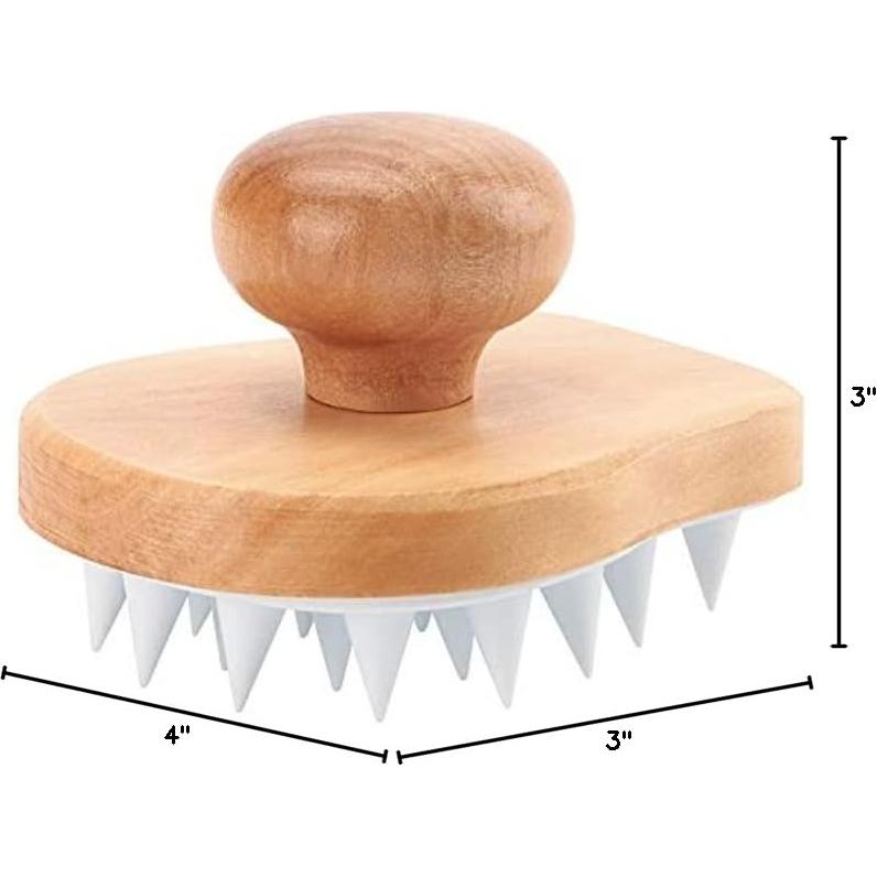 Cepillo Masajeador de Cuero Cabelludo HangerSpace Madera Blanco