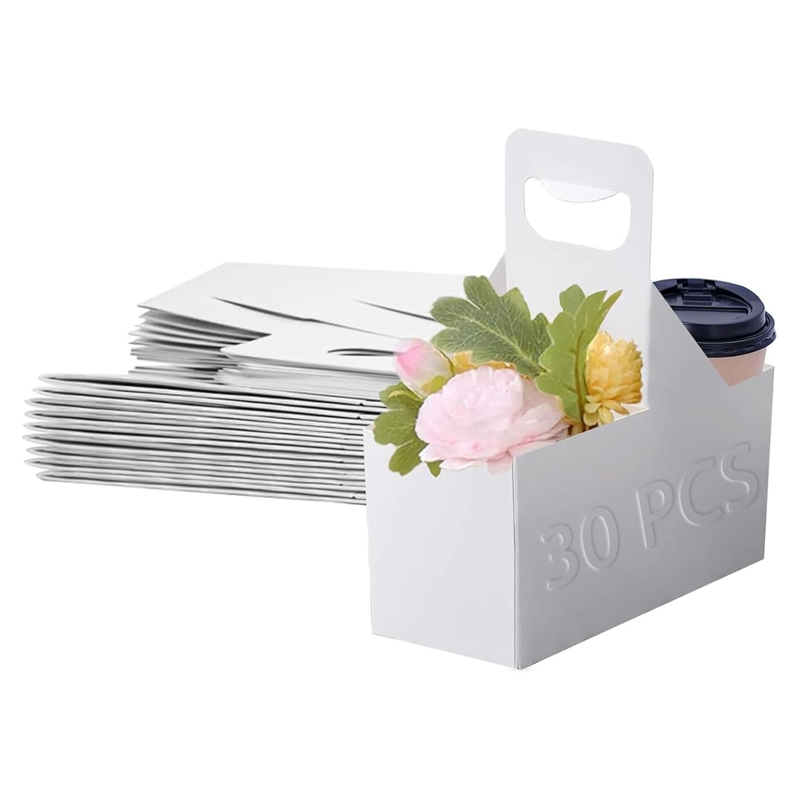 Portavasos de cartón Kraft para 2 tazas Brillantreal - 30 unidades